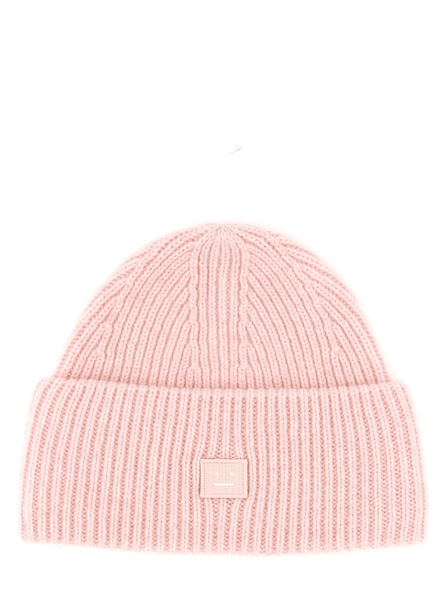 ACNE STUDIOS      CAPPELLO BEANIE CON PATCH FACE IN LANA