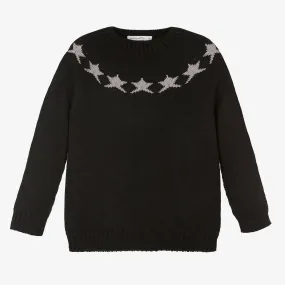 Boys Black Stars Sweater