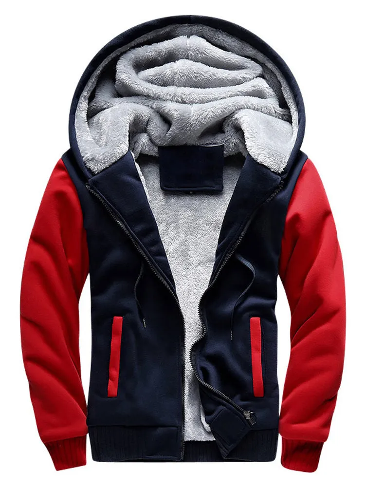  Brushed Contrast Color Lambswool Coat   