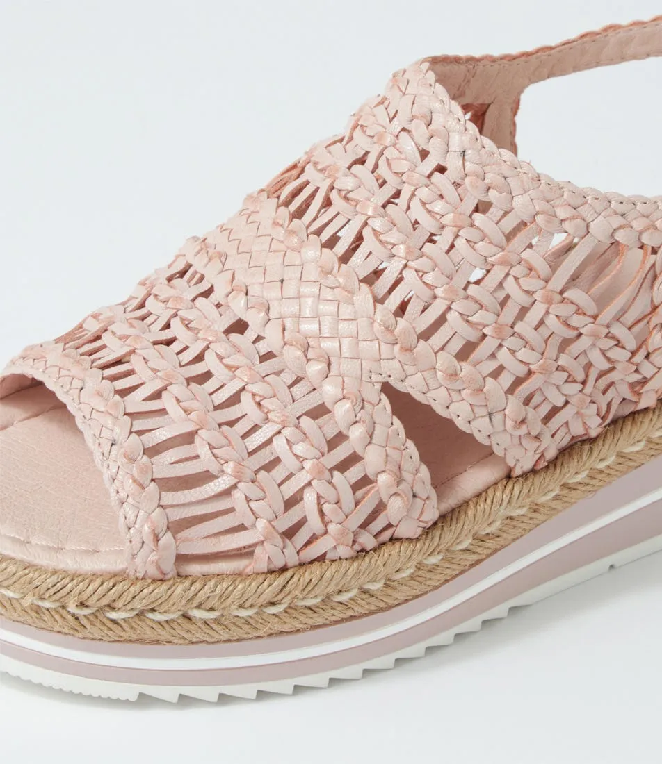 DJANGO & JULIETTE Amiri Pale Pink Woven Sandals