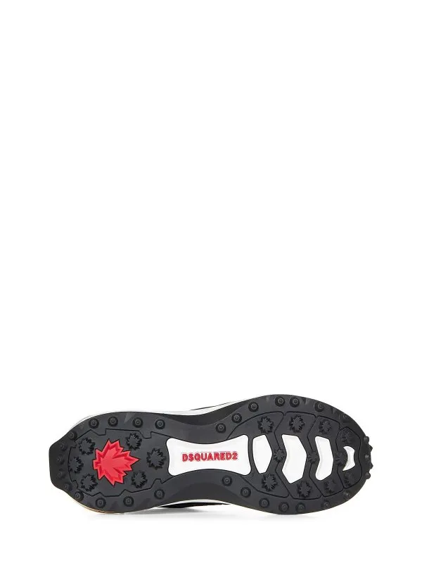 Dsquared2 Bubble Black Suede And Mesh Running Sneakers