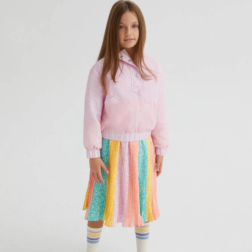 Girls Colourful Pleated Skirt