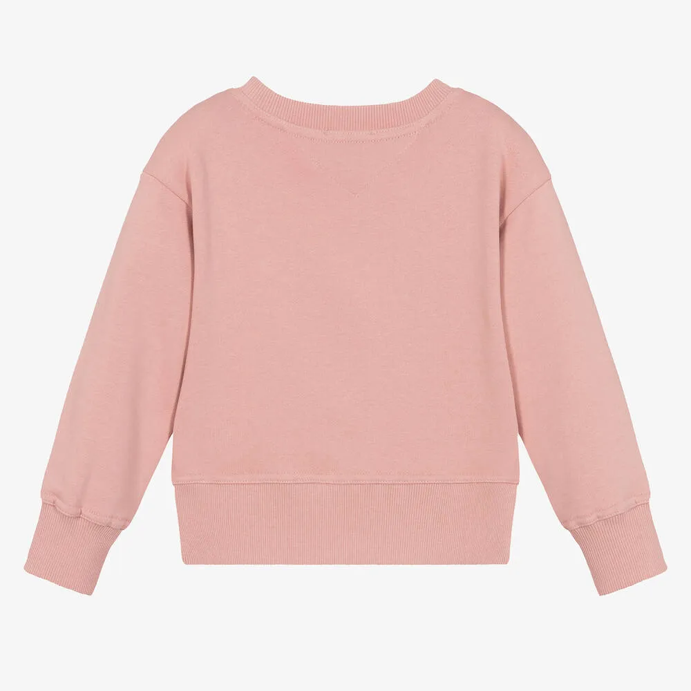 Girls Pink Happy Face Sweatshirt