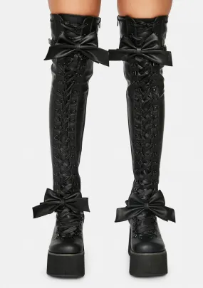 Gothic Princess Thigh High Boots-