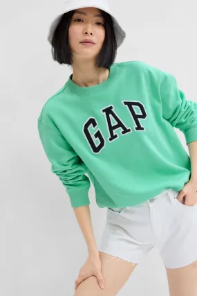 Green Logo Crew Neck Sweatshirt