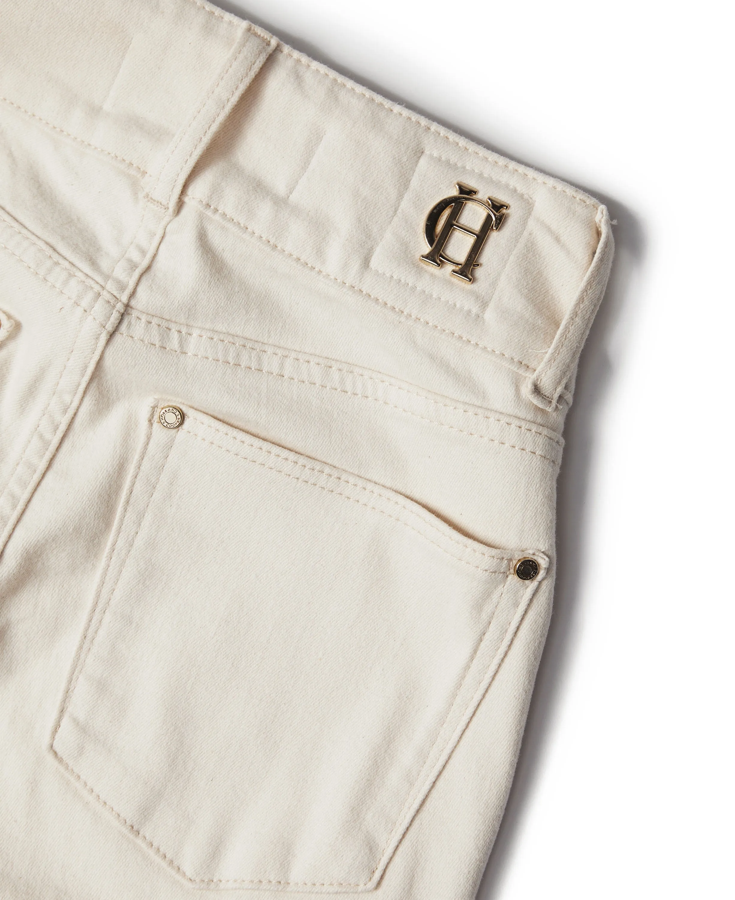 High Rise Flared Jean                             Oatmeal