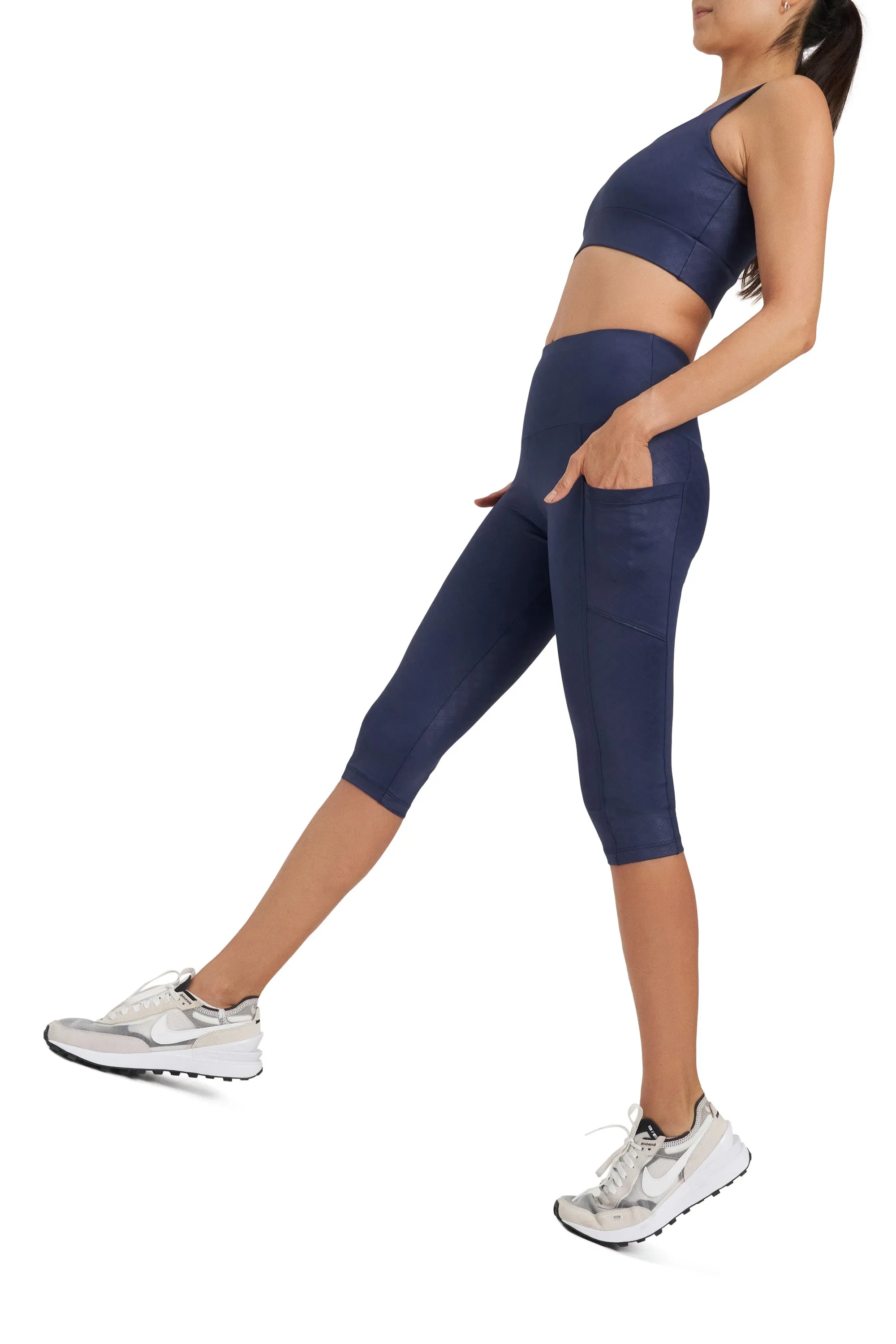 Indigo High Waisted Under Knee