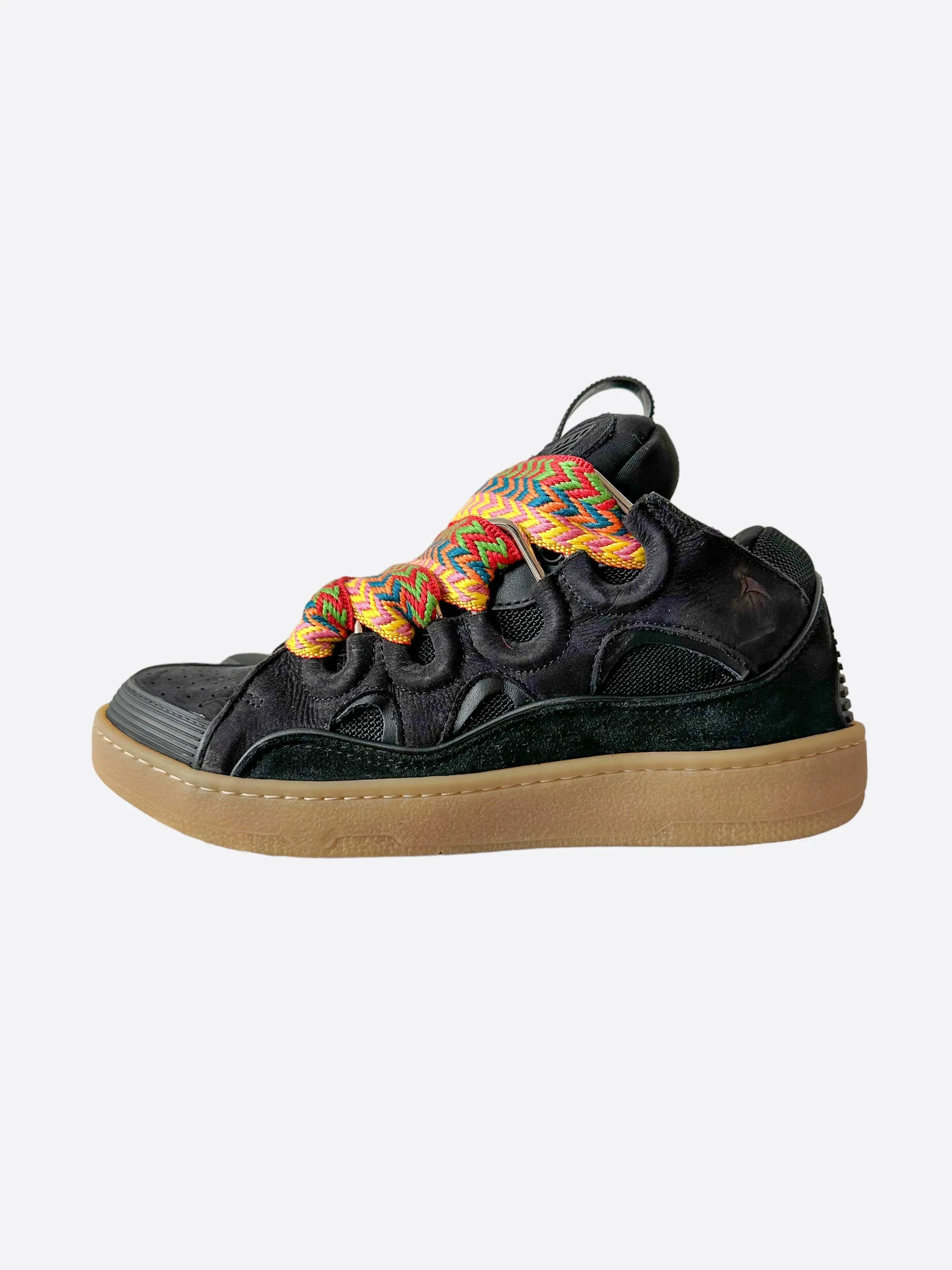 Lanvin Black Curb Oversized Sneakers