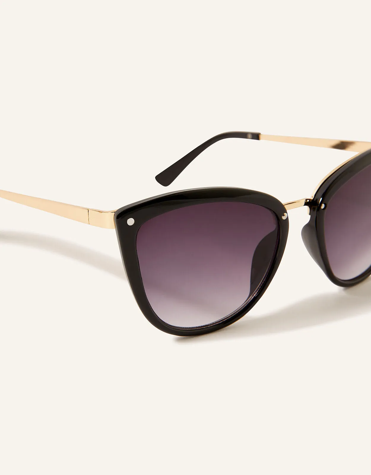 Metal Trim Cateye Sunglasses