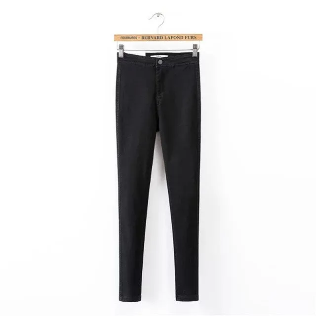 New Women Plus Size Fashion Ankle Leggings Mid Denim Thin High Legging High Quality 71896 SM6