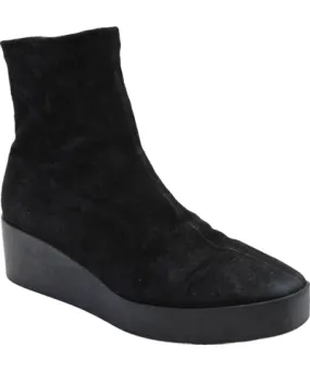 Not Available Clergerie Womens Suede Pull On Low Plaftrom Wedge Ankle Boots
