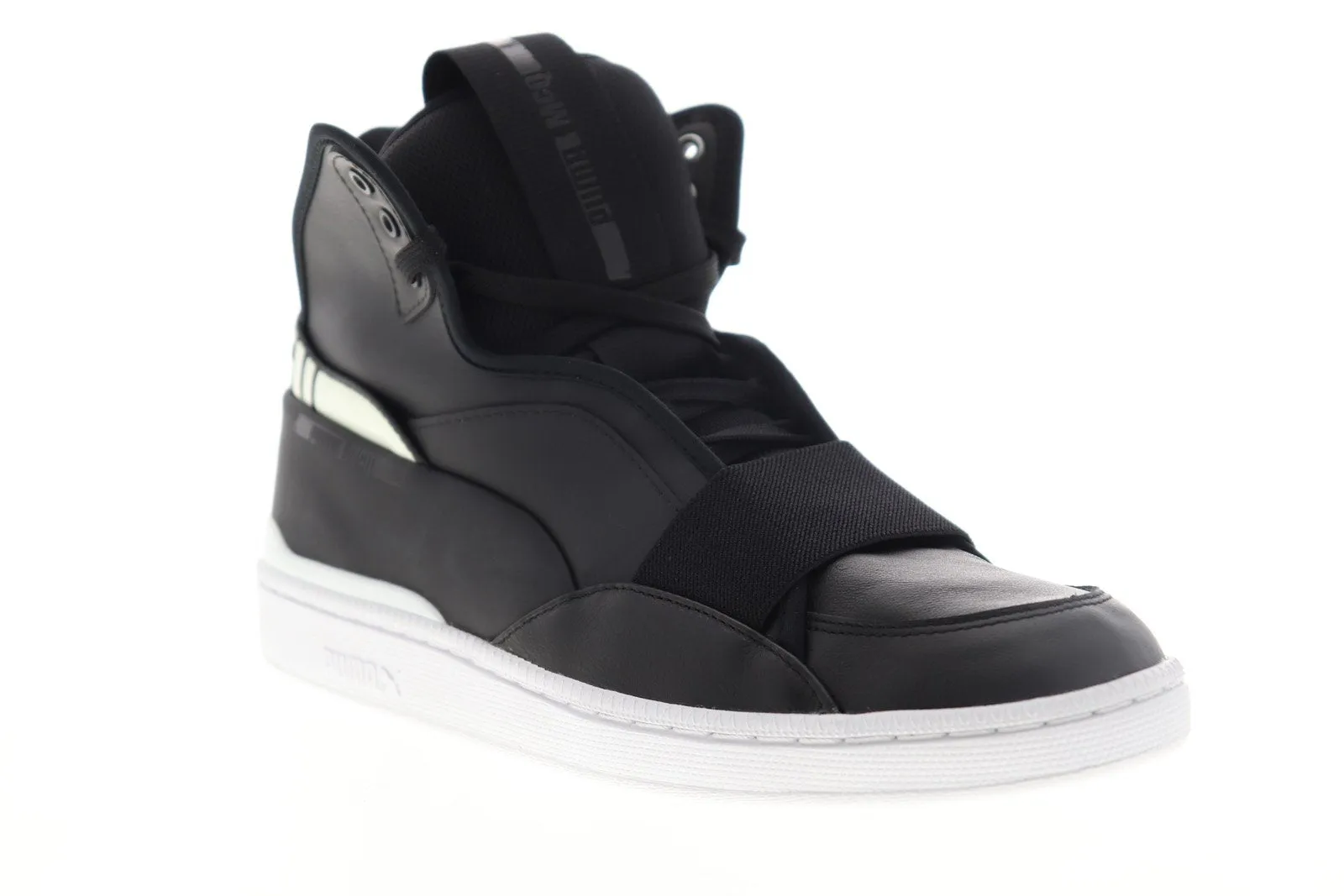 Puma MCQ Brace Mid 36147703 Mens Black Leather High Top Designer Sneakers Shoes