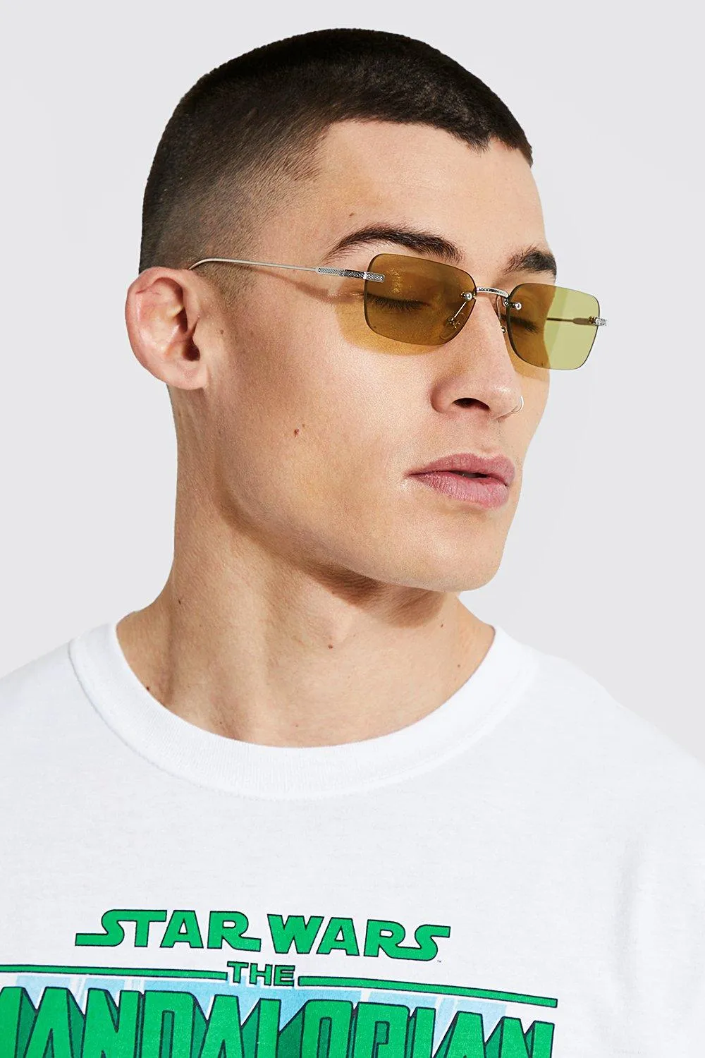 Rectangular Frameless Sunglasses