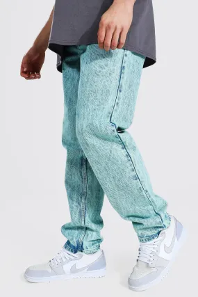 Relaxed Fit Rigid Acid Wash Jeans