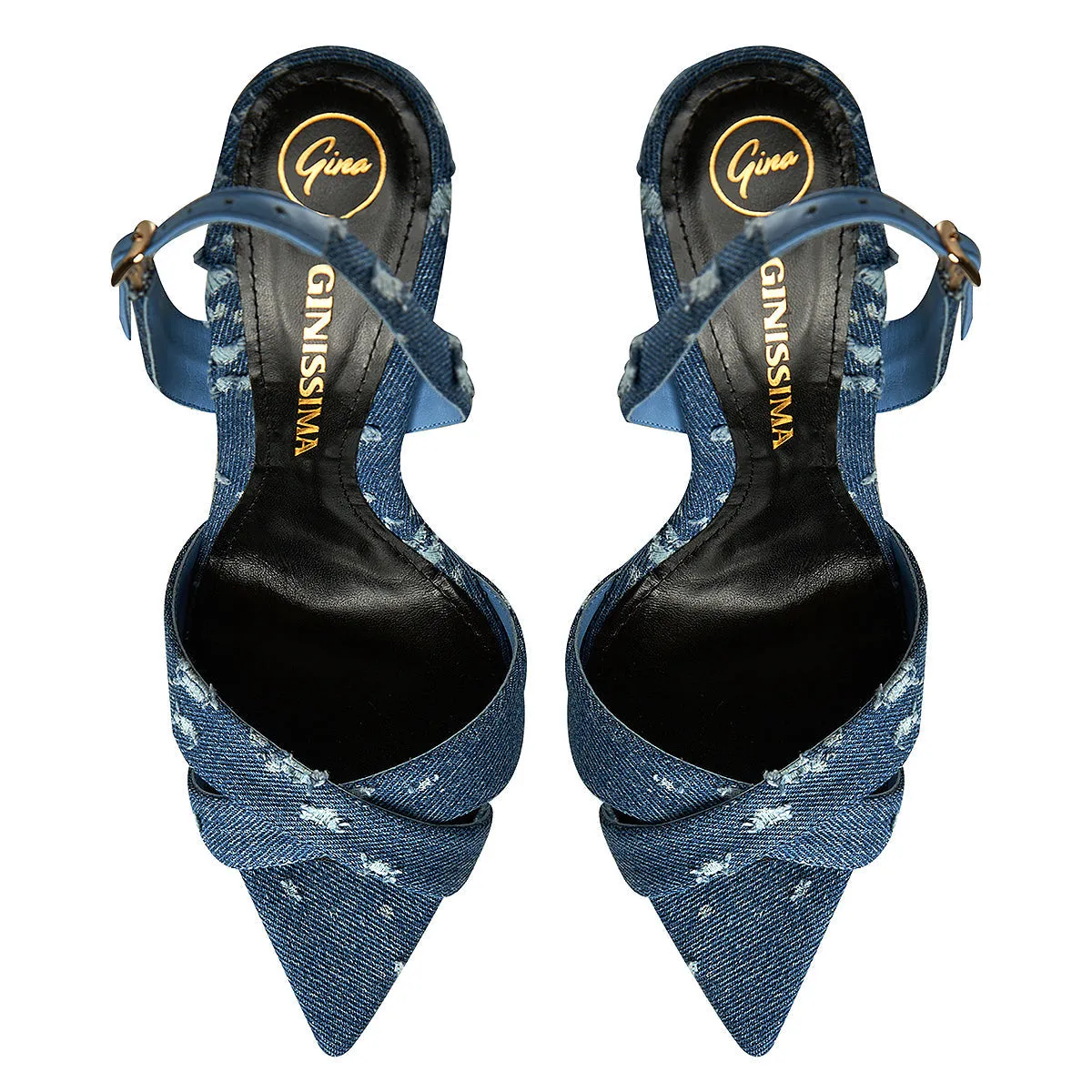 Thea Blue Jeans and Leather Sandals