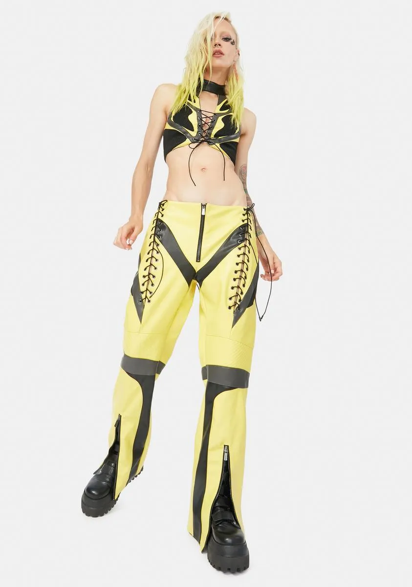 Yellow Sneaker Neckholder Top-